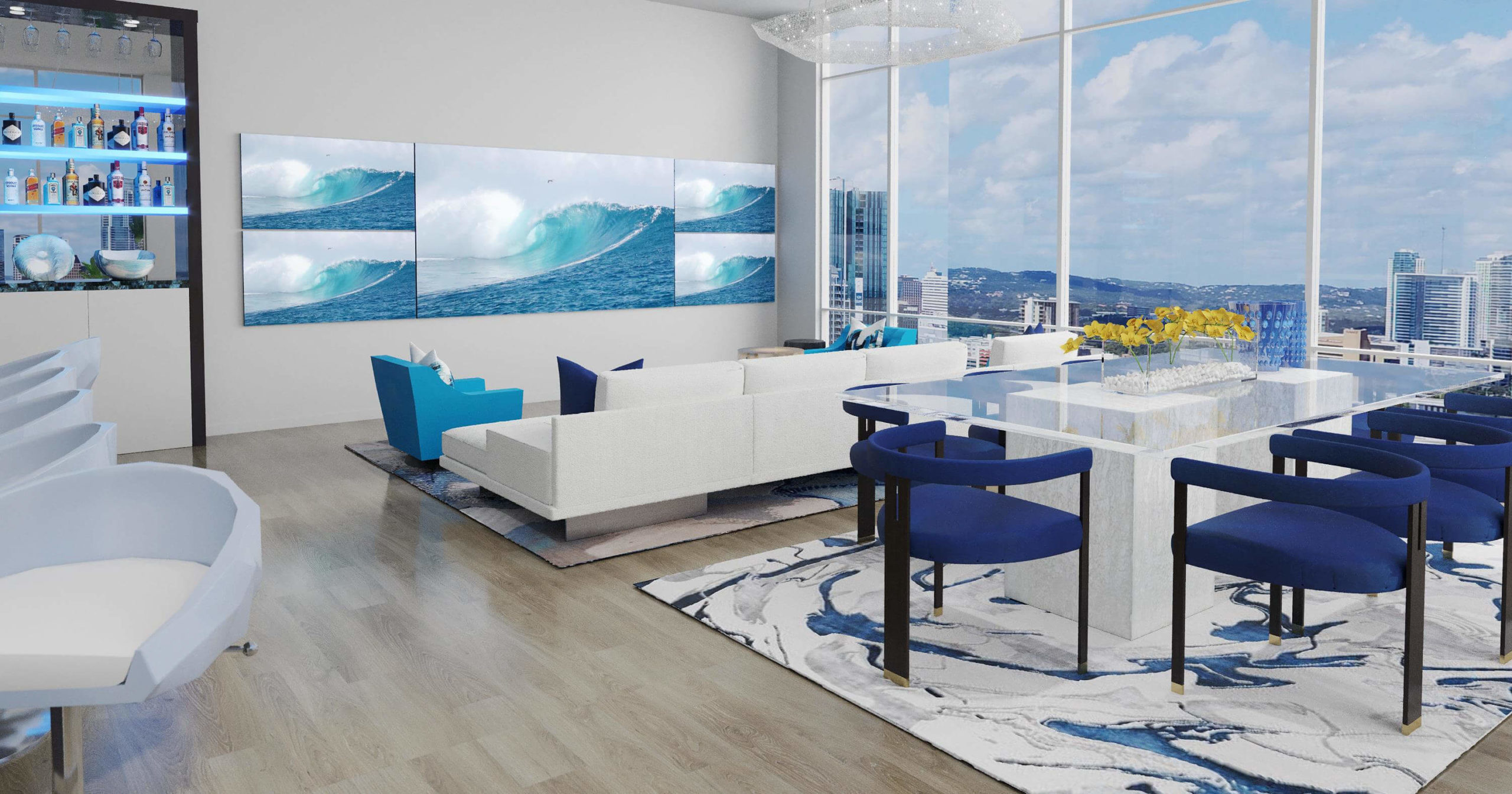 Austin Penthouse 2 | CIH Design, LLC - Hawaii | Los Angeles | New York - Industrial Chic Luxury Penthouse Apartments In Austin