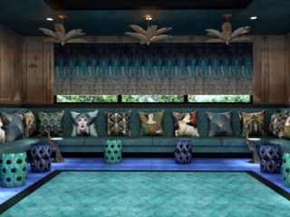 Funky French Nouveau-Inspired Game Room in Naples Florida 11