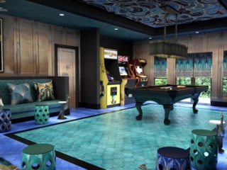 Funky French Nouveau-Inspired Game Room in Naples Florida 5