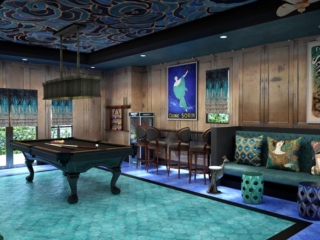Funky French Nouveau-Inspired Game Room in Naples Florida 6